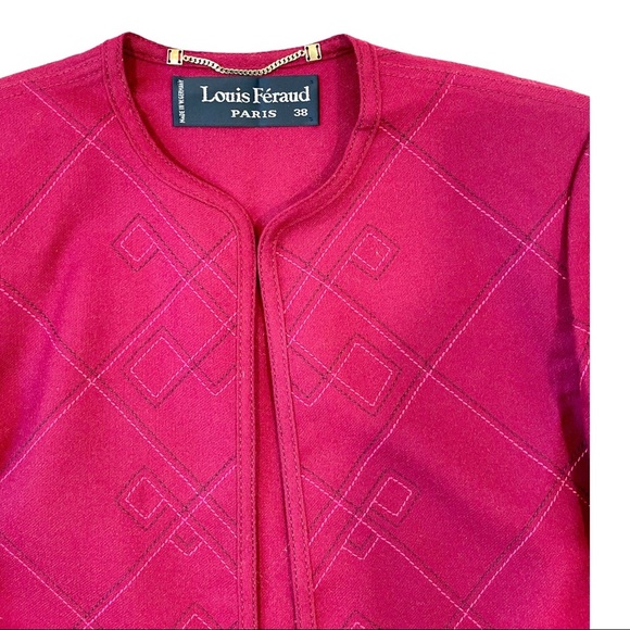 LOUIS FERAUD Vintage Red Blazer Jacket - Picture 3 of 3
